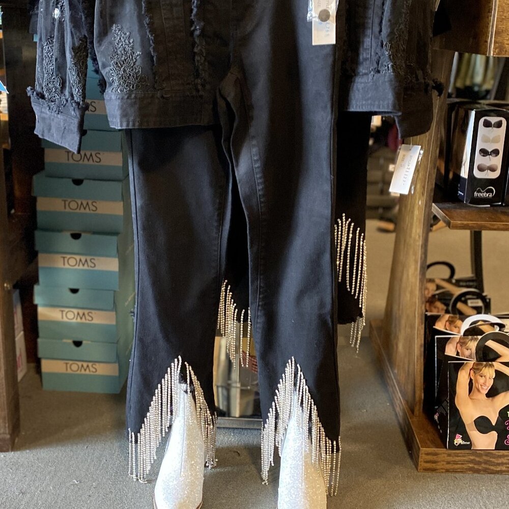 Rhinestone Crop Jeans
